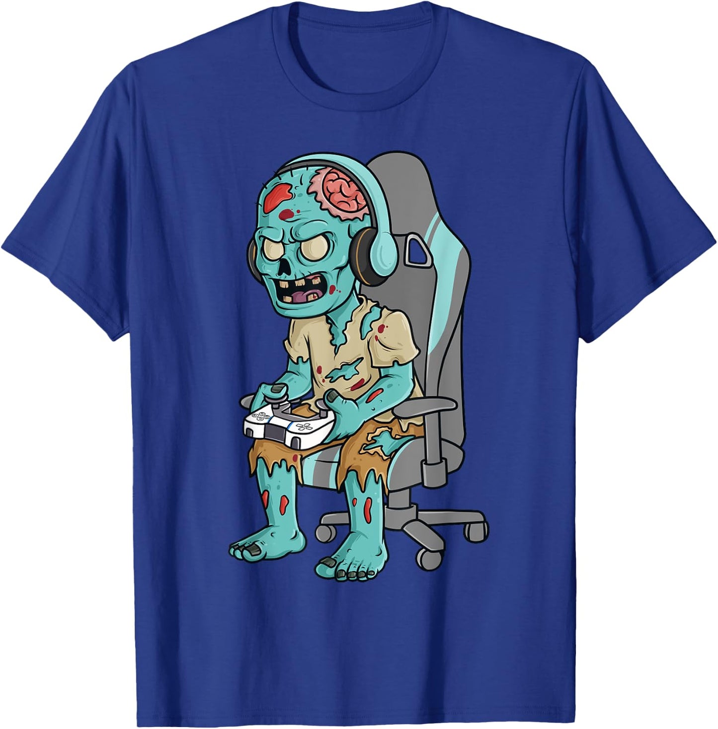 Gamer Halloween Zombie Scary Gaming Boys Kids Teen T-Shirt - T-Shirt | Royal