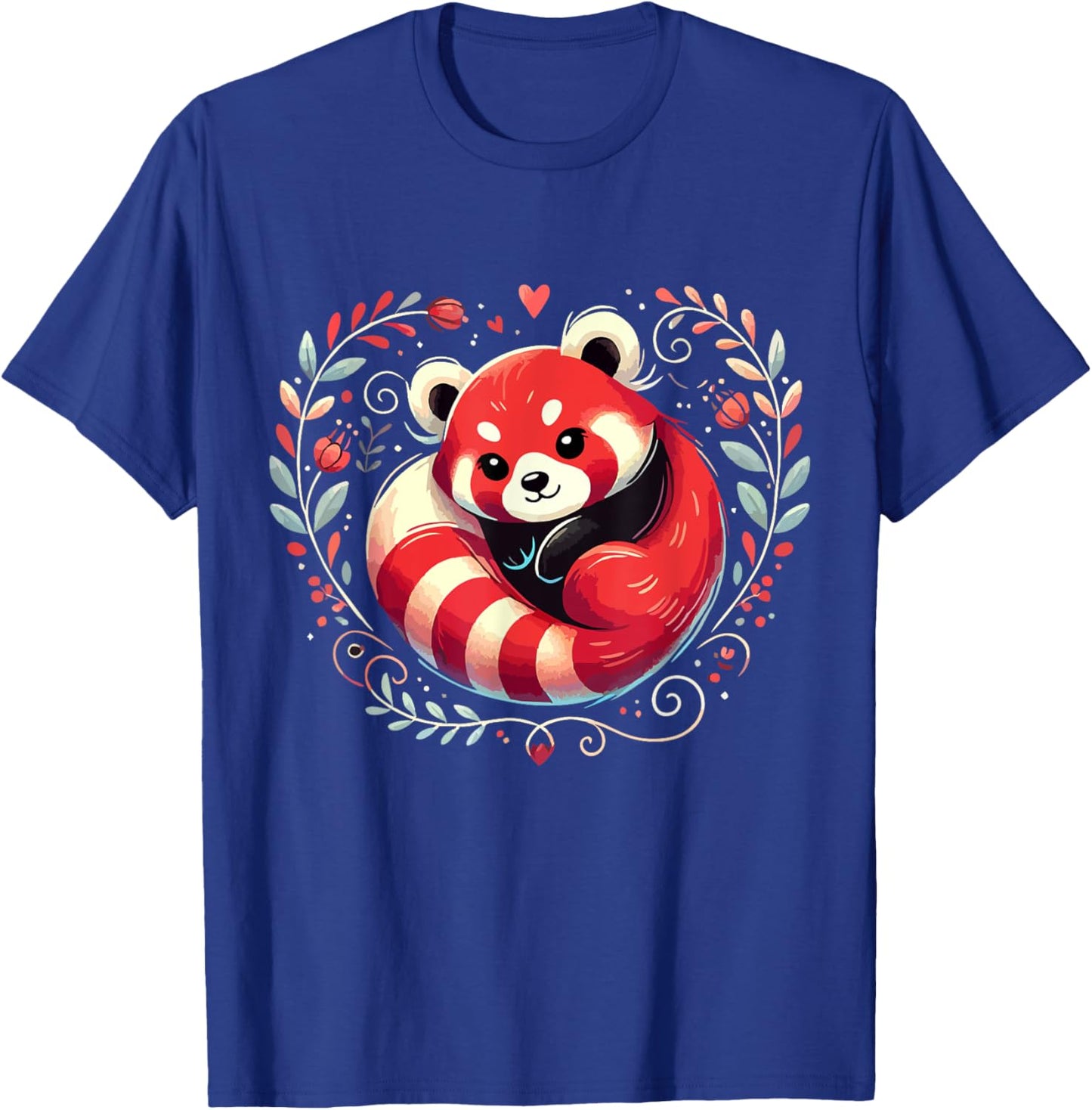 Red Panda Heart Love Design T-Shirt - T-Shirt | Royal