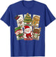 Retro Tarot Card Christmas Santa Elf Reindeer Gingerbread T-Shirt - T-Shirt | Royal