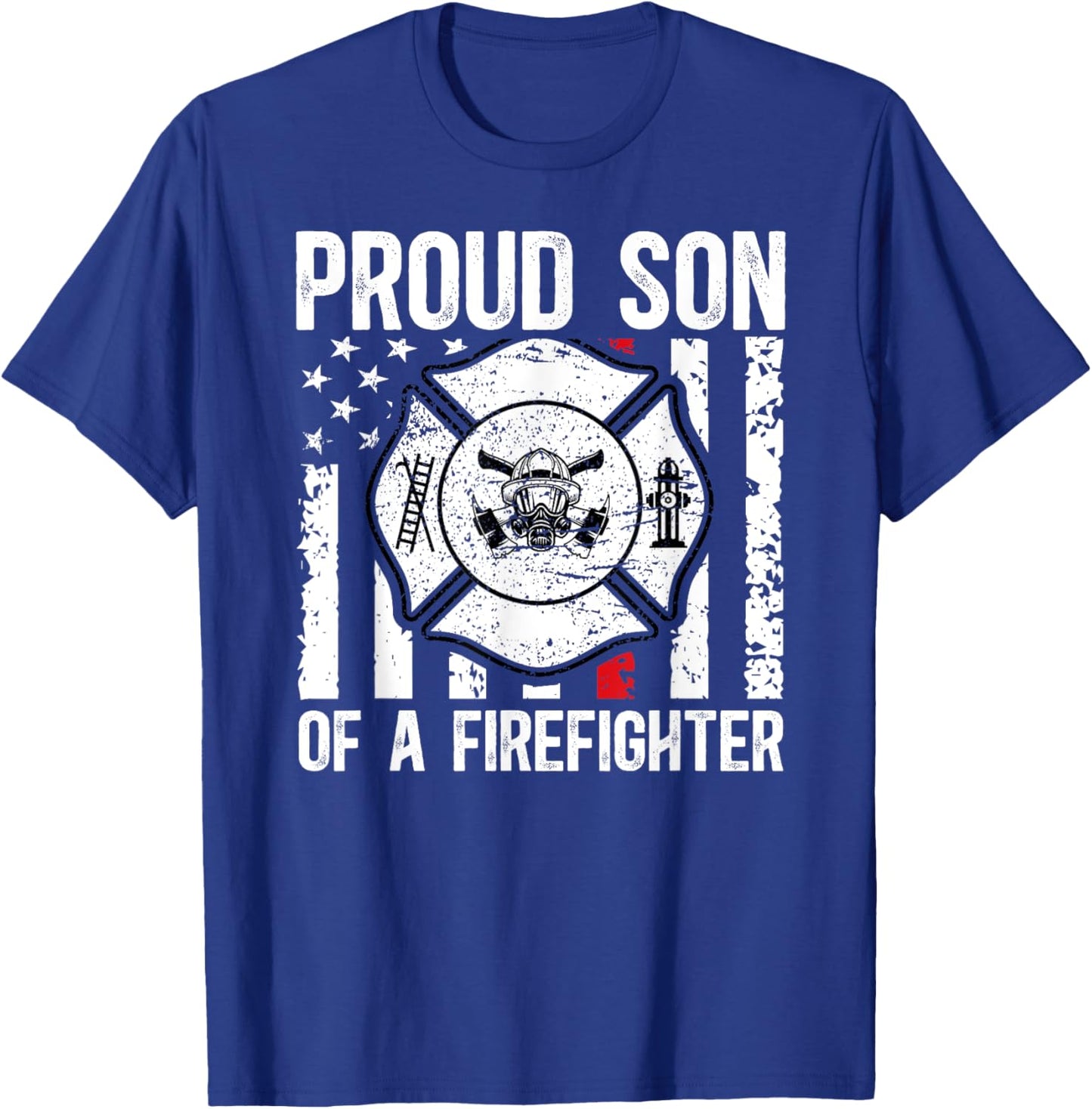 Proud Son Of A Firefighter Son Fireman Son Fire Son T-Shirt - T-Shirt | Royal