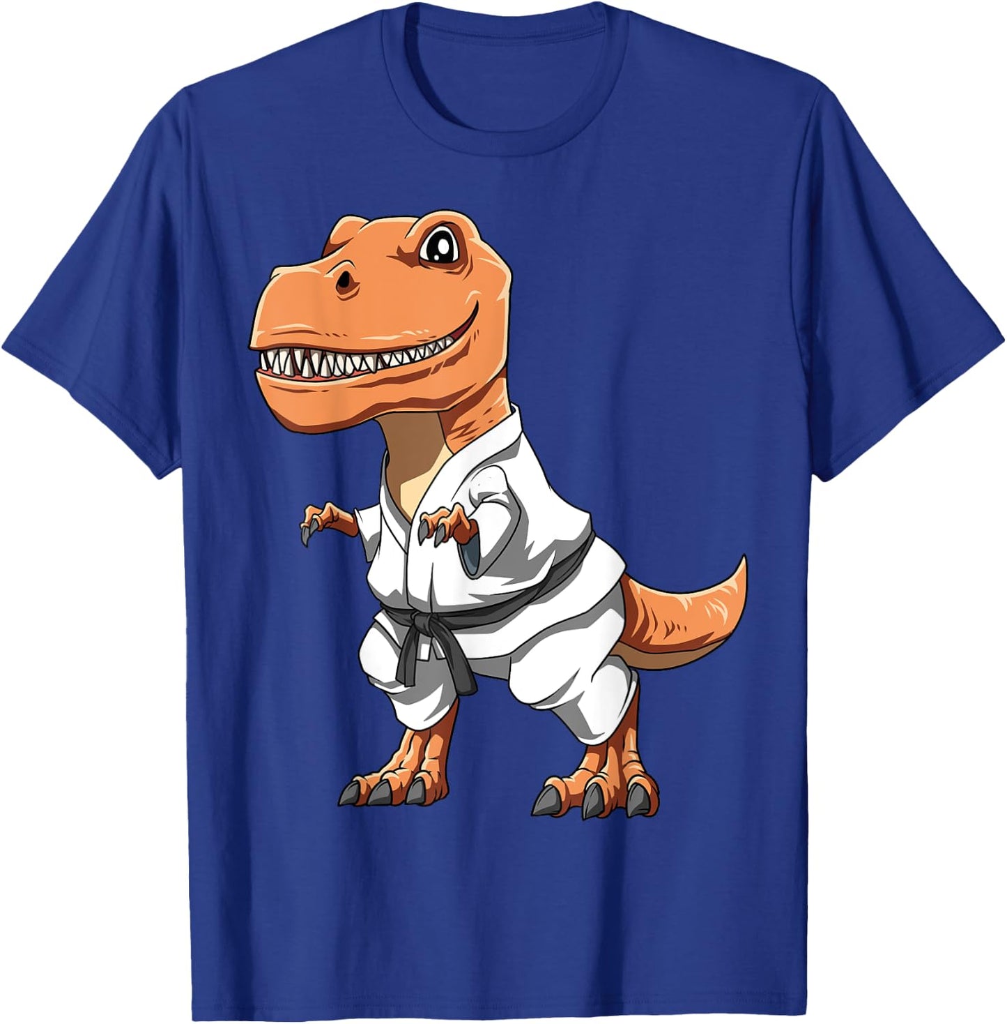 Jiu Jitsu Dinosaur Karate T-Rex Martial Arts Dino Taekwondo T-Shirt - T-Shirt | Royal