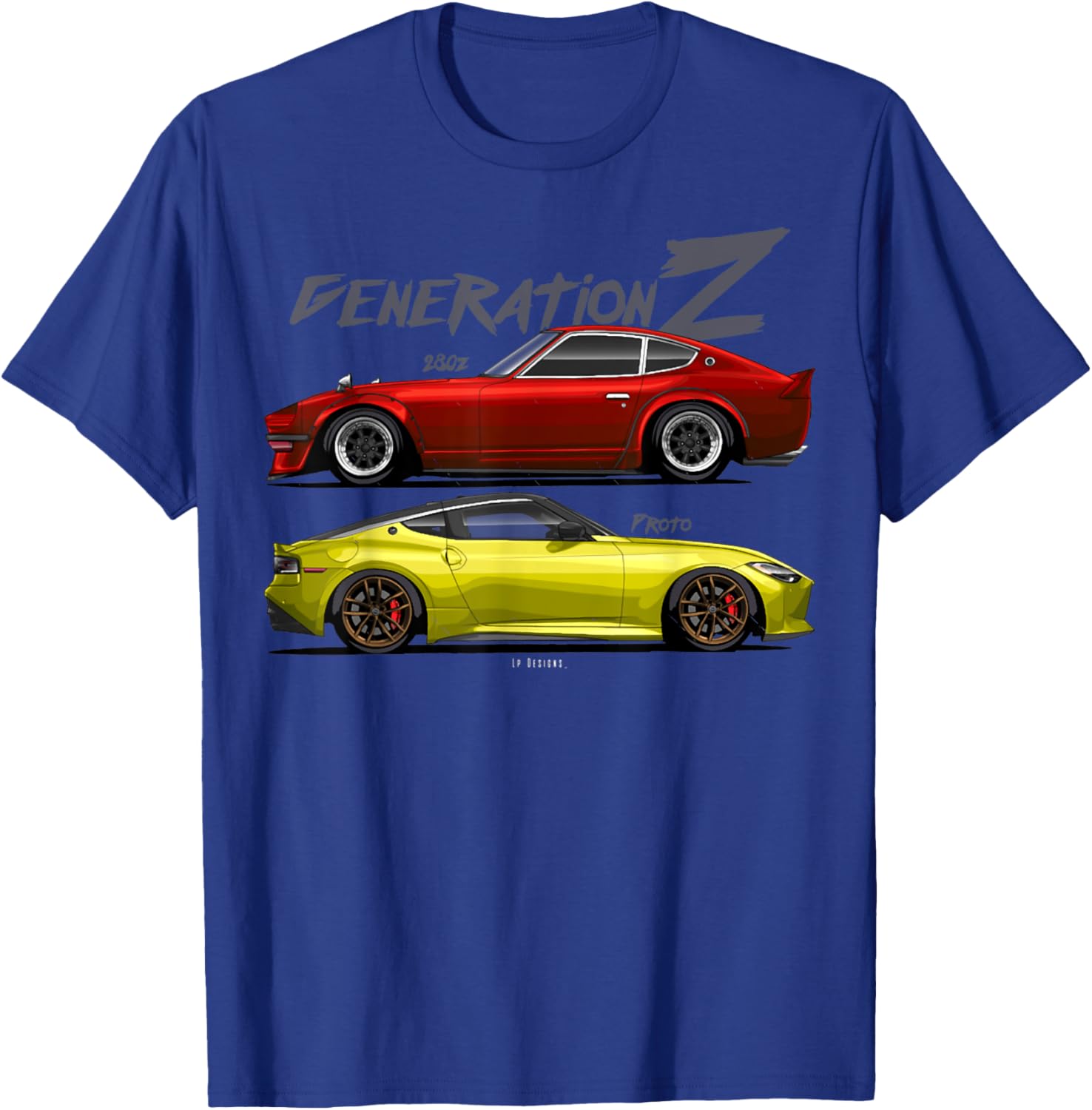 280z Sports Car T-Shirt - T-Shirt | Royal