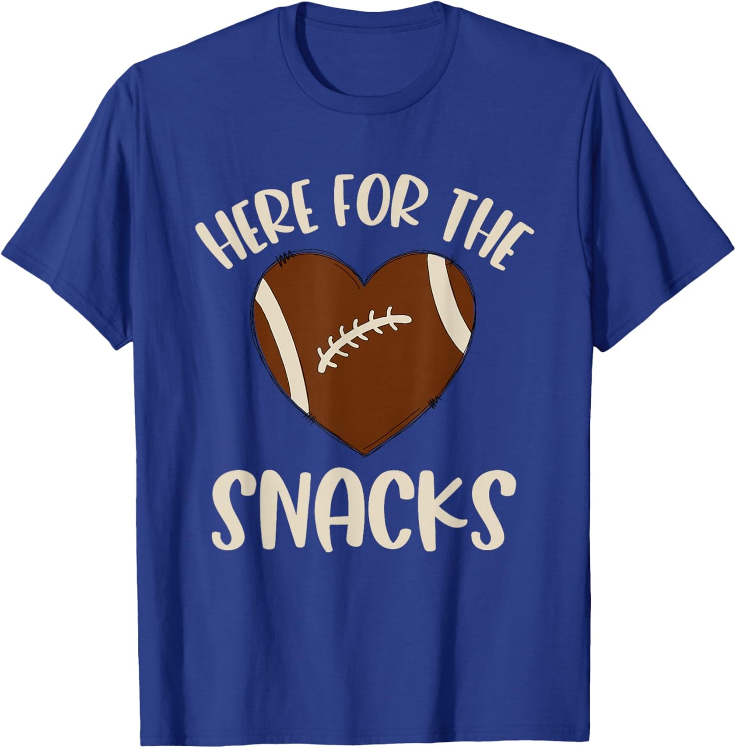 Im Just Here For The Snacks Football Shirt Women Girls T-Shirt - T-Shirt | Royal