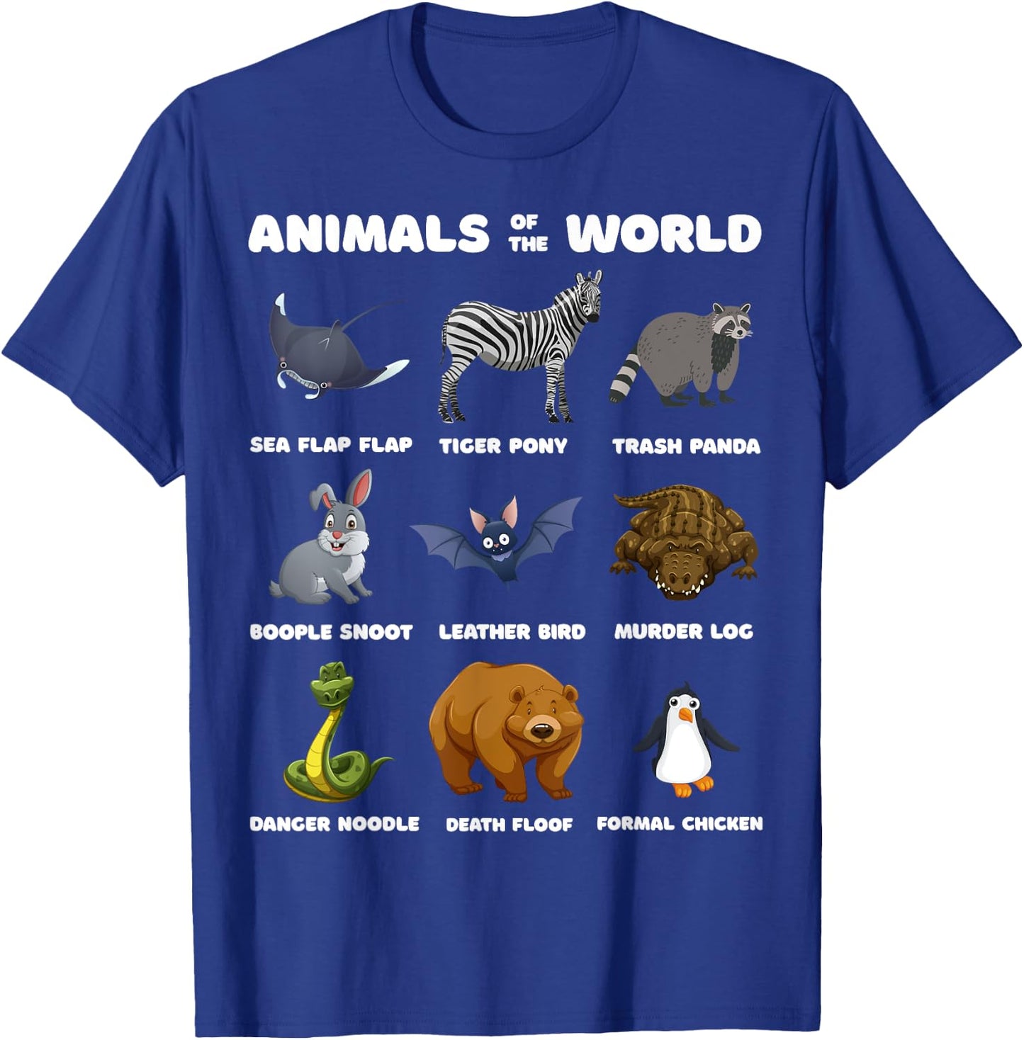 Animals Of The World Gift Funny Rare Animals Memes T-Shirt - T-Shirt | Royal