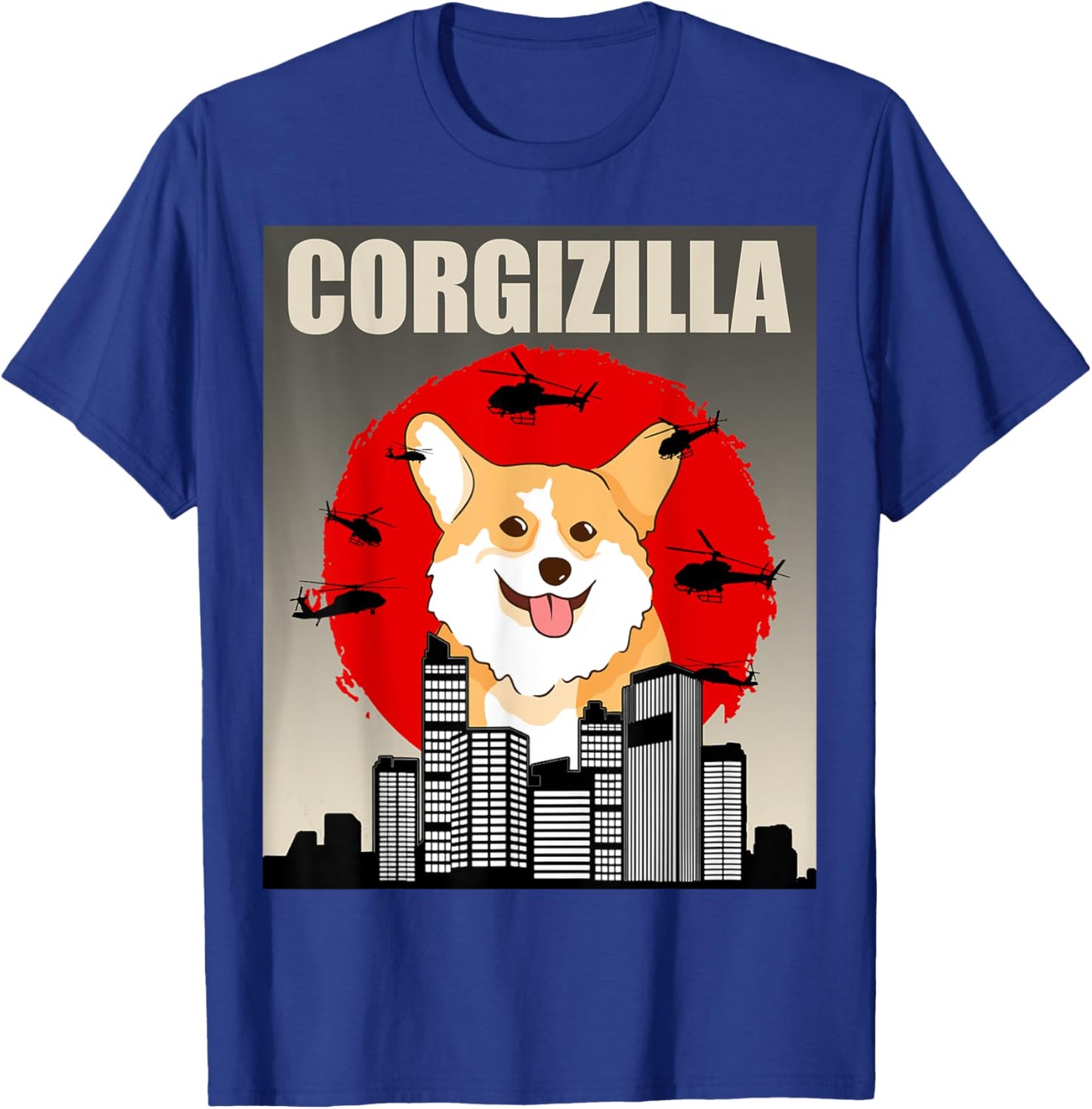 Funny Corgi Pet Dog - Corgizilla T-Shirt - T-Shirt | Royal