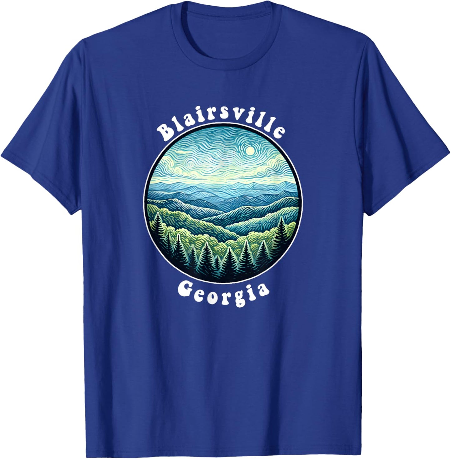 Blairsville Georgia Mountains Forest Vacation Souvenir T-Shirt - T-Shirt | Royal