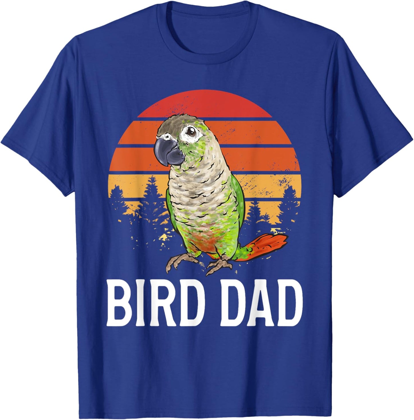Green Cheek Conure Parrot Bird Dad T-Shirt - T-Shirt | Royal