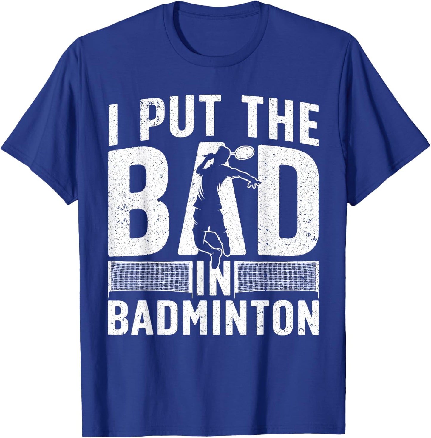 Funny Badminton Design Women Kids Badminton Player T-Shirt - T-Shirt | Royal