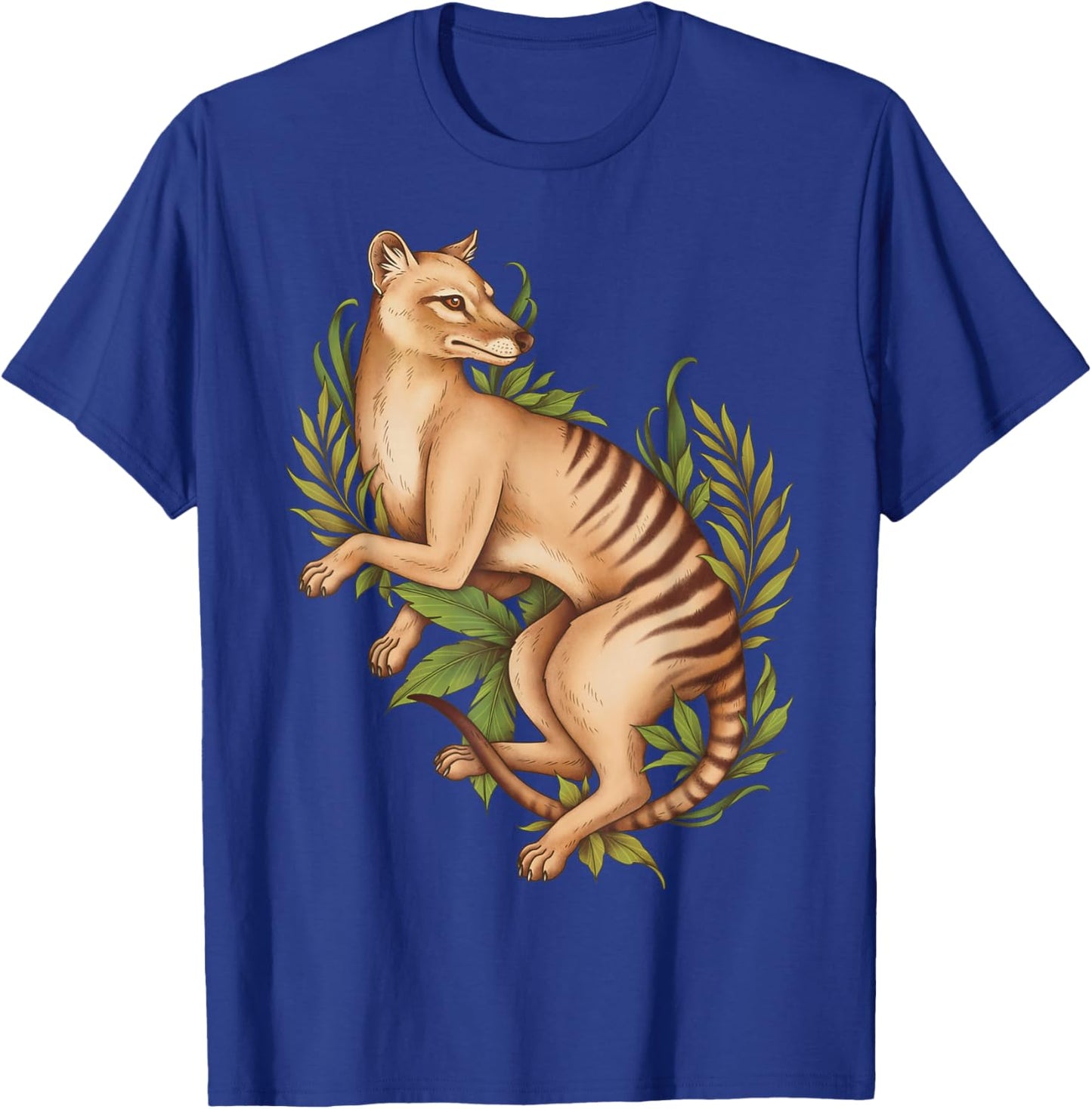 Thylacine Tasmanian Wolf Cryptid Tiger Furry Therian T-Shirt - T-Shirt | Royal