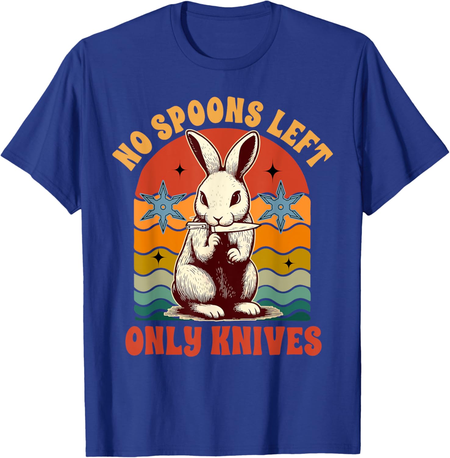 Spoonie Chronic Invisible Illness No Spoons Left Only Knives T-Shirt - T-Shirt | Royal