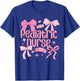 Cute Pink Coquette Bow Pediatric Nurse T-Shirt - T-Shirt | Royal