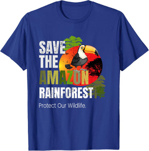 Save Amazon Rainforest Protect Wildlife Pray for Amazonas T-Shirt - T-Shirt | Royal