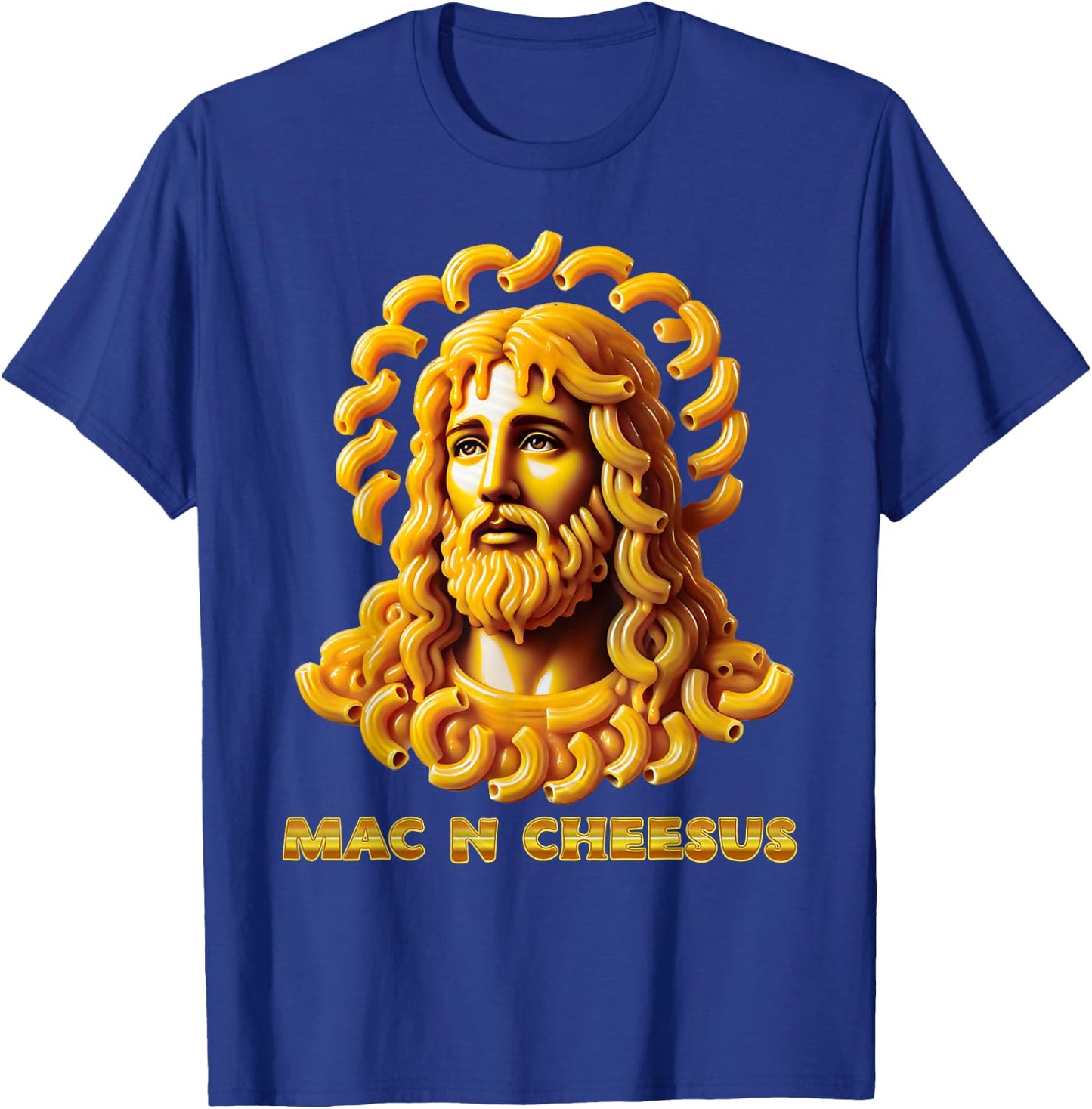 Macaroni And Cheese Jesus Funny Christian Mac N Cheesus Meme T-Shirt - T-Shirt | Royal