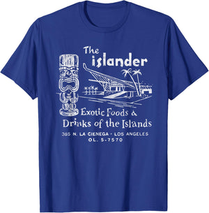 Tiki Bar/The Islander/Hawaiian Style/Vintage Americana T-Shirt - T-Shirt | Royal