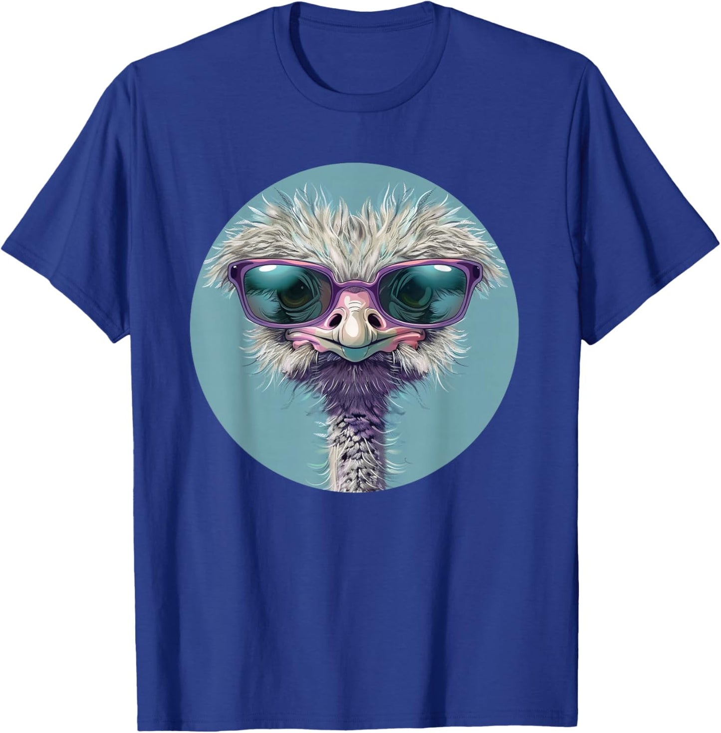 Funny bespectacled Ostrich with Sunglasses Costume T-Shirt - T-Shirt | Royal