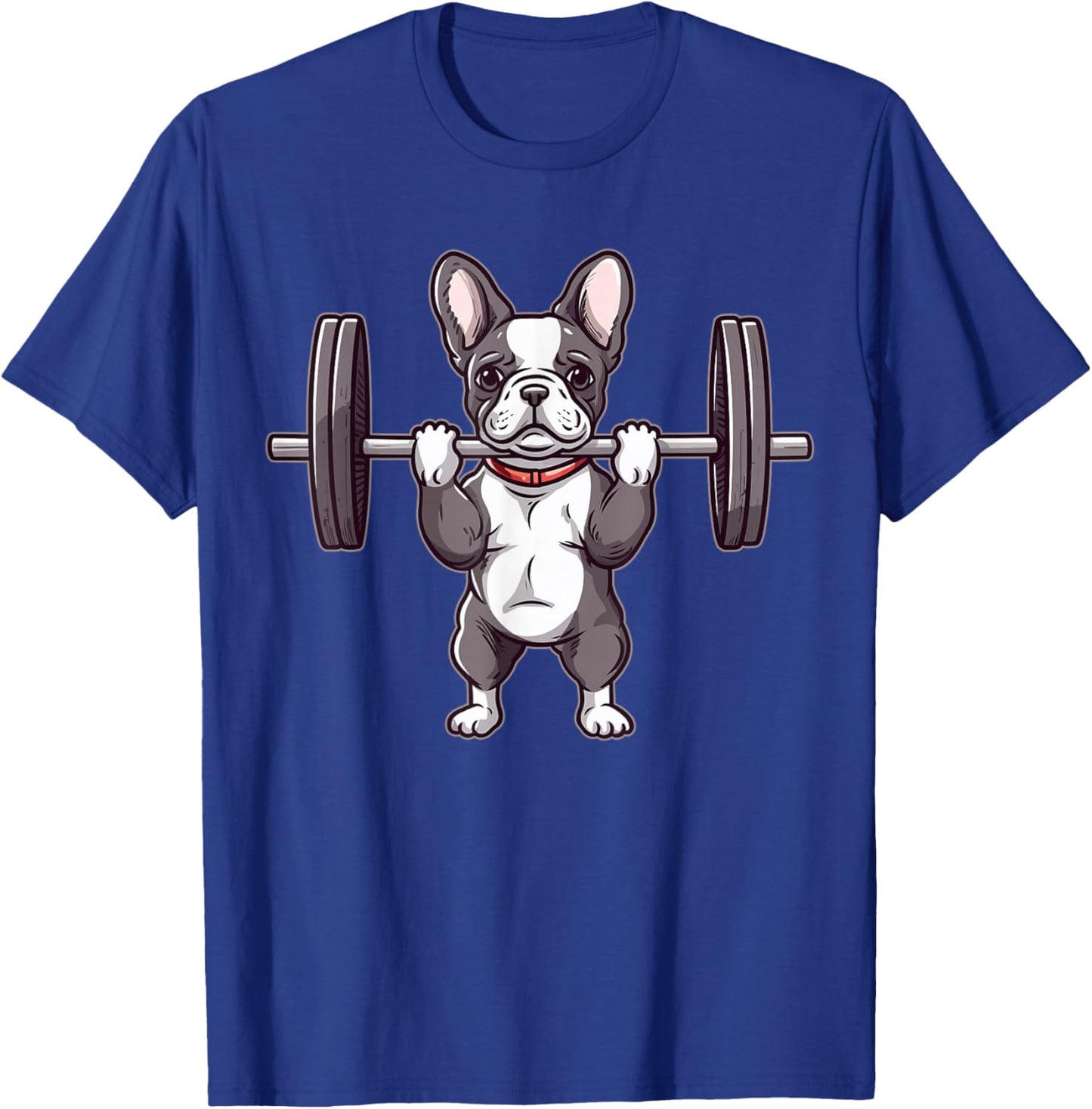 French Bulldog Weightlifting Funny Deadlift Men Fitness Gym T-Shirt - T-Shirt | Royal