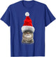 Christmas Tabby Cat in Santa Hat Meowy Christmas Fun T shirt Women Kids T-Shirt - T-Shirt | Royal