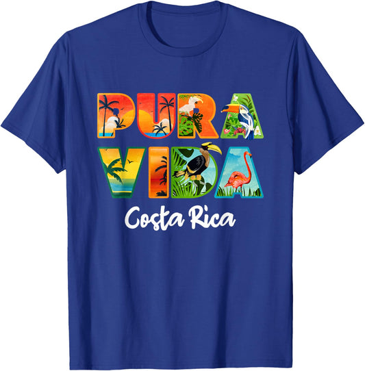 Pura Vida Costa Rica Souvenir - Cool Central America Travel T-Shirt - T-Shirt | Royal