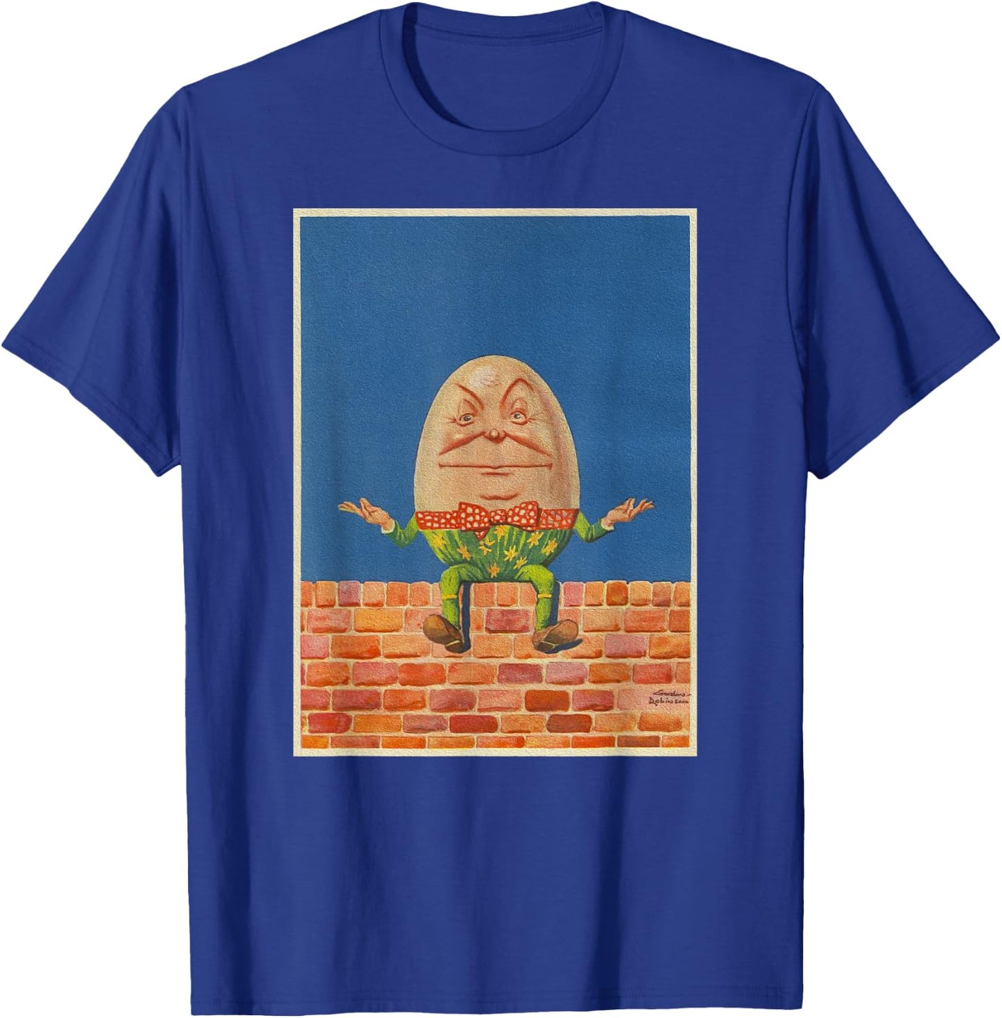 Feel Good Retro Fairytale Art-Vintage Humpty Dumpty T-Shirt - T-Shirt | Royal