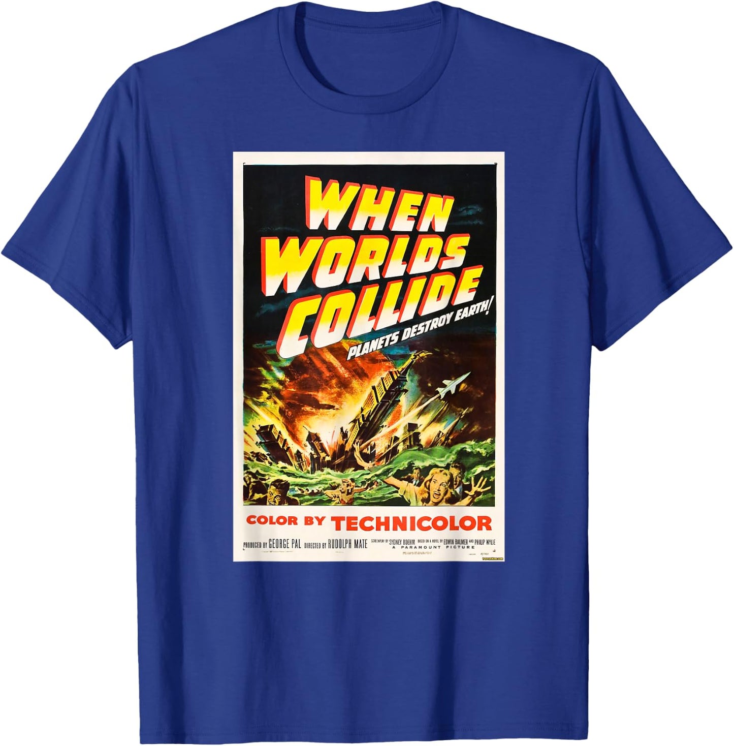 When Worlds Collide - Vintage Movie Poster T-Shirt - T-Shirt | Royal