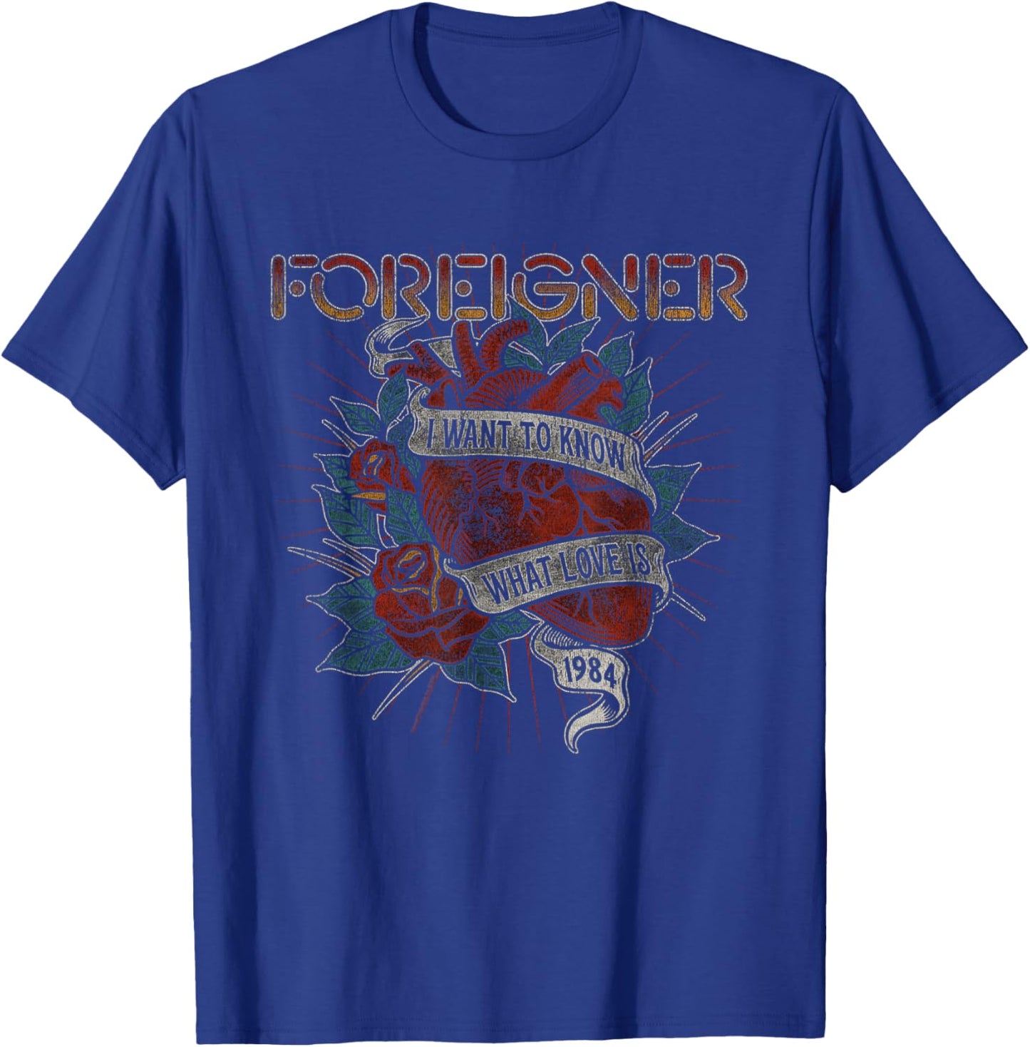Ripple Junction x Foreigner What Love Is Heart Rose T-Shirt - T-Shirt | Royal