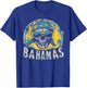 Bahamas Flag - Skull Skeleton Vintage Country Cruise Family T-Shirt - T-Shirt | Royal