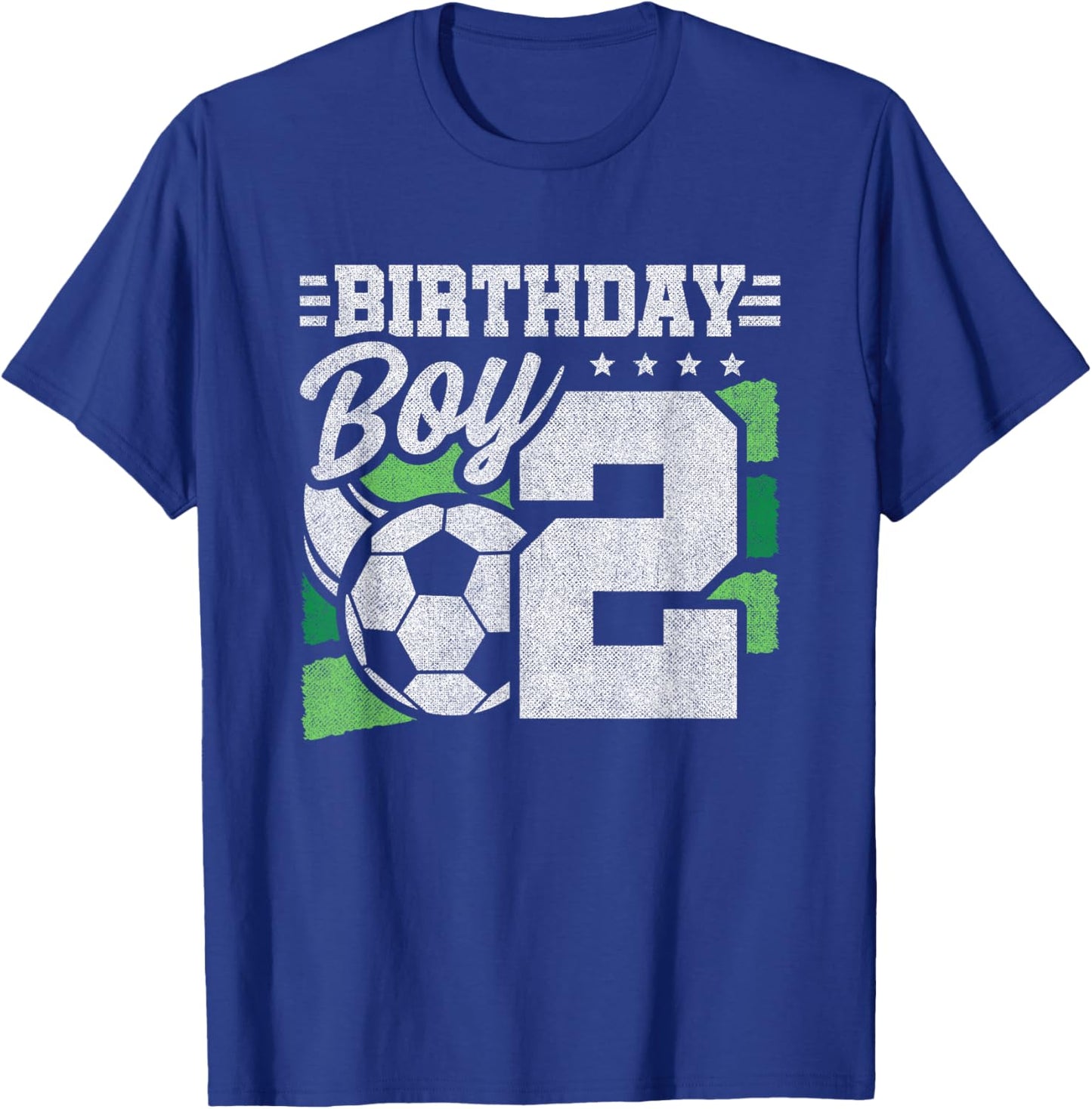 2 Year Old Soccer Birthday - Boys 2nd Birthday Soccer T-Shirt - T-Shirt | Royal