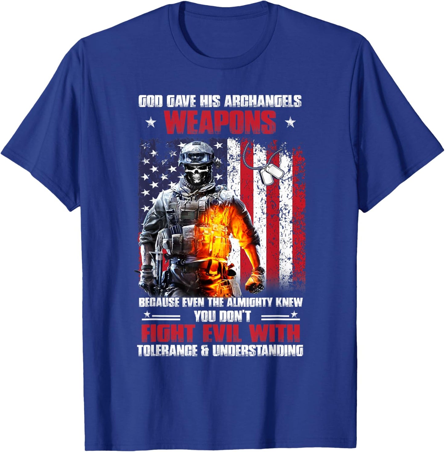 Veteran God Gave His Archangels Weapons T-Shirt - T-Shirt | Royal