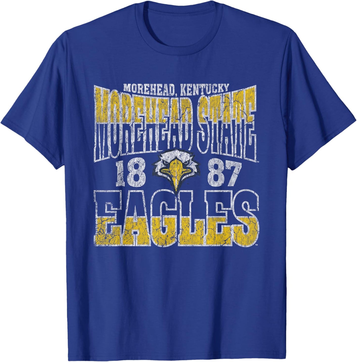 Morehead State Eagles Vintage Scroll Royal Blue T-Shirt - T-Shirt | Royal