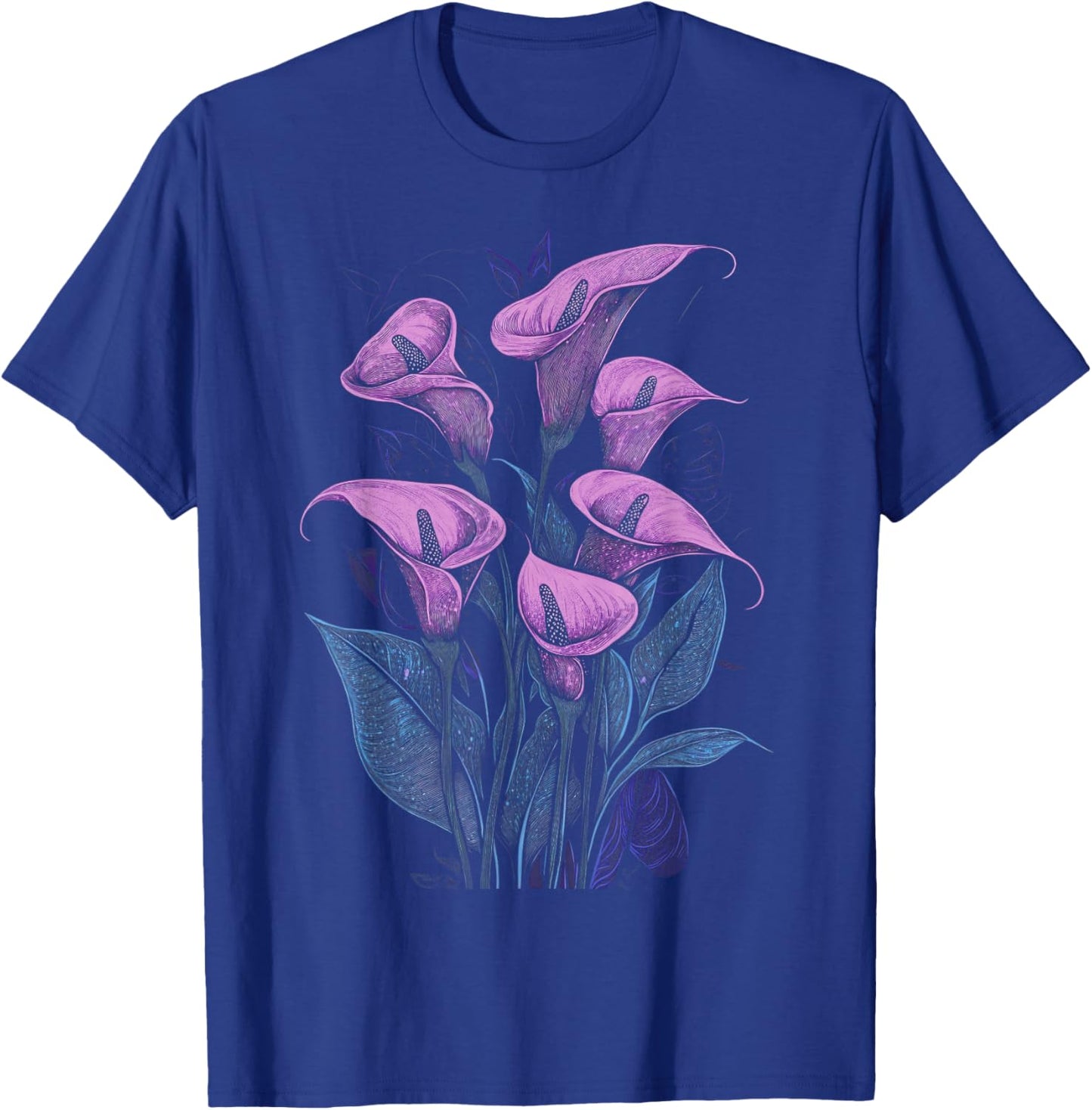 Purple Calla Lily Flower Plant Lover Floral T-Shirt - T-Shirt | Royal