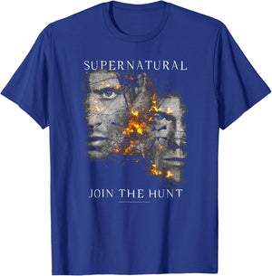 Supernatural Sam & Dean Winchester Join The Hunt Portrait T-Shirt - T-Shirt | Royal