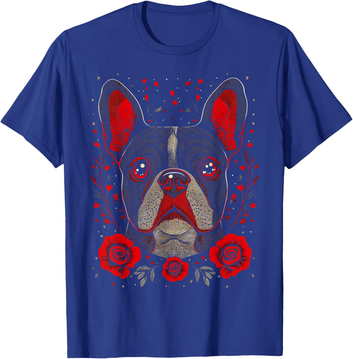 Motif bouledogue français T-Shirt - T-Shirt | Royal