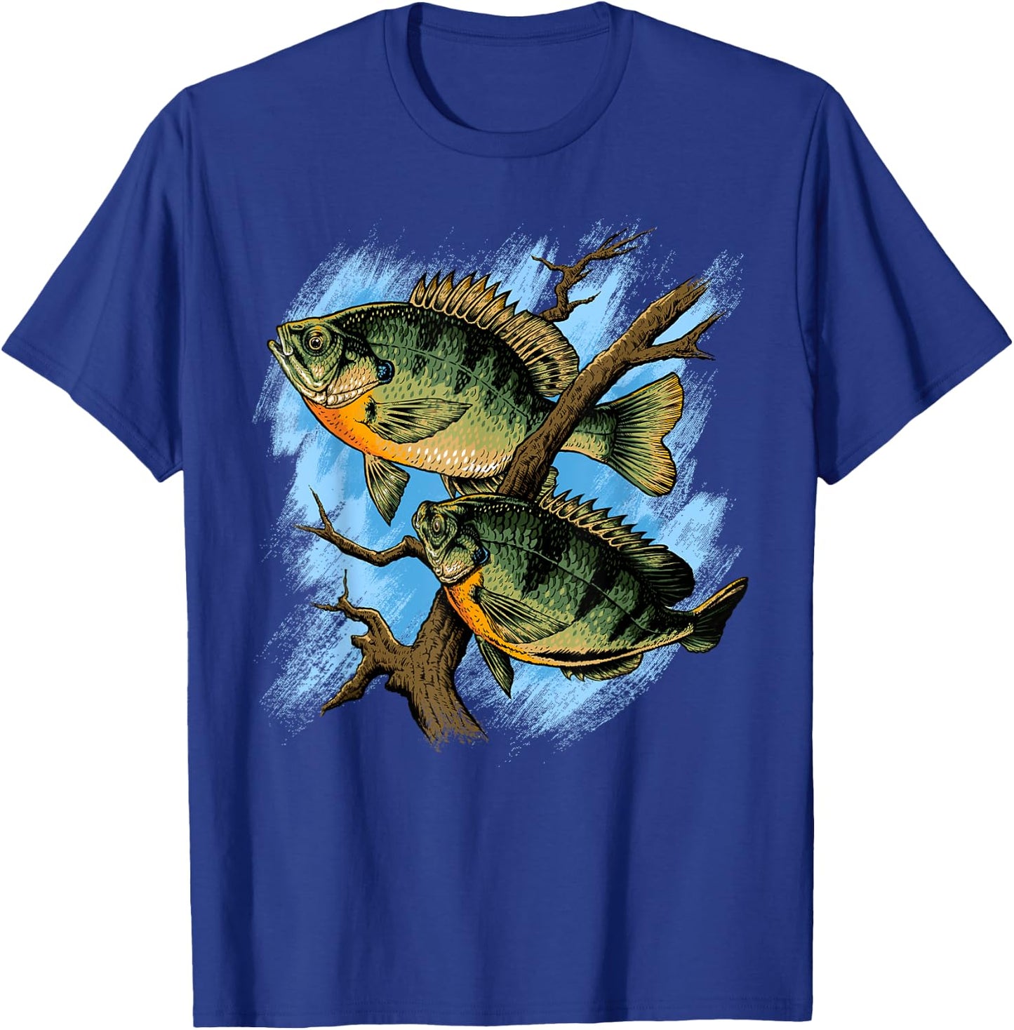 Bluegill Illustration Fishing T-Shirt - T-Shirt | Royal