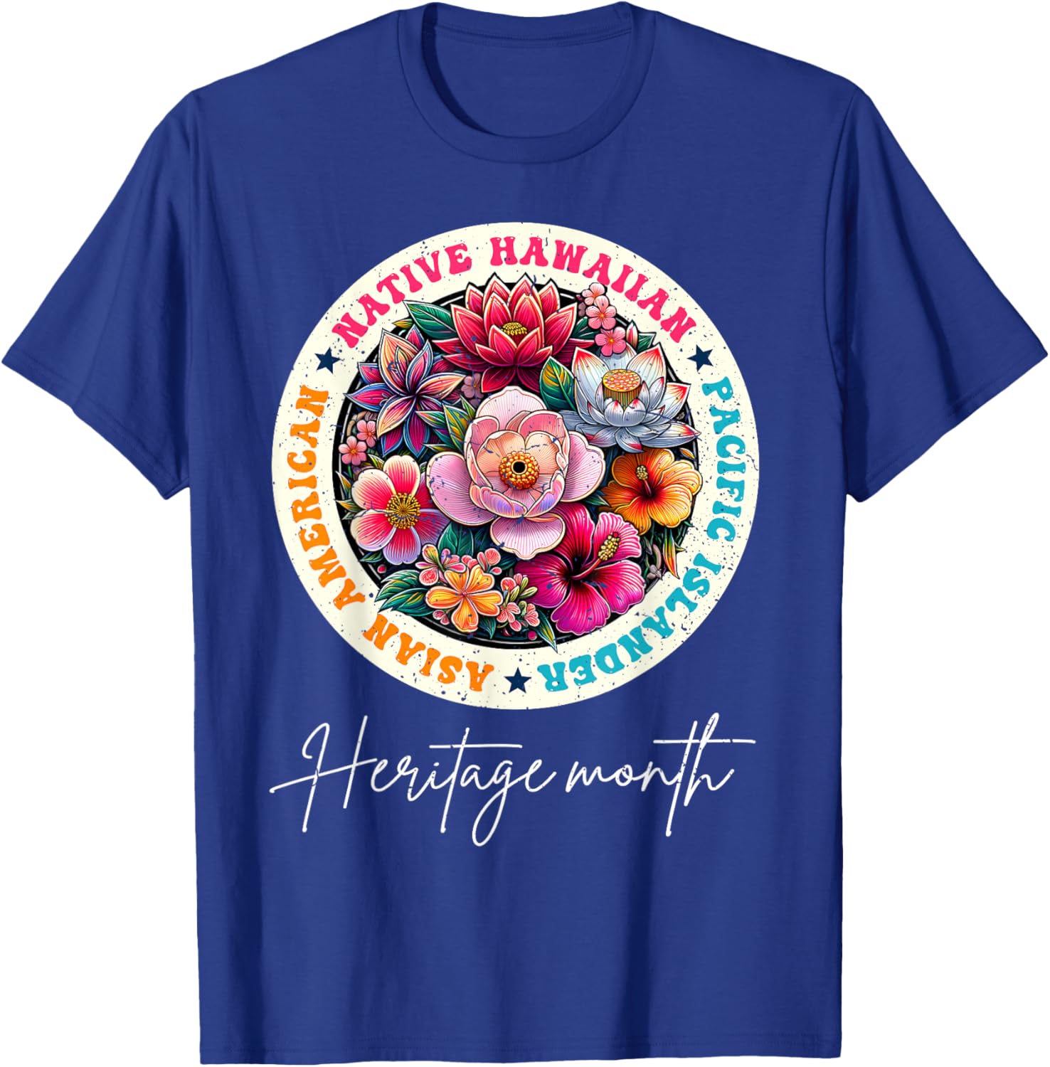 AAPI Asian American Pacific Islander Month Heritage Vintage T-Shirt - T-Shirt | Royal