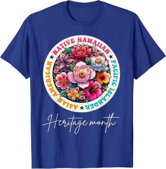 AAPI Asian American Pacific Islander Month Heritage Vintage T-Shirt - T-Shirt | Royal