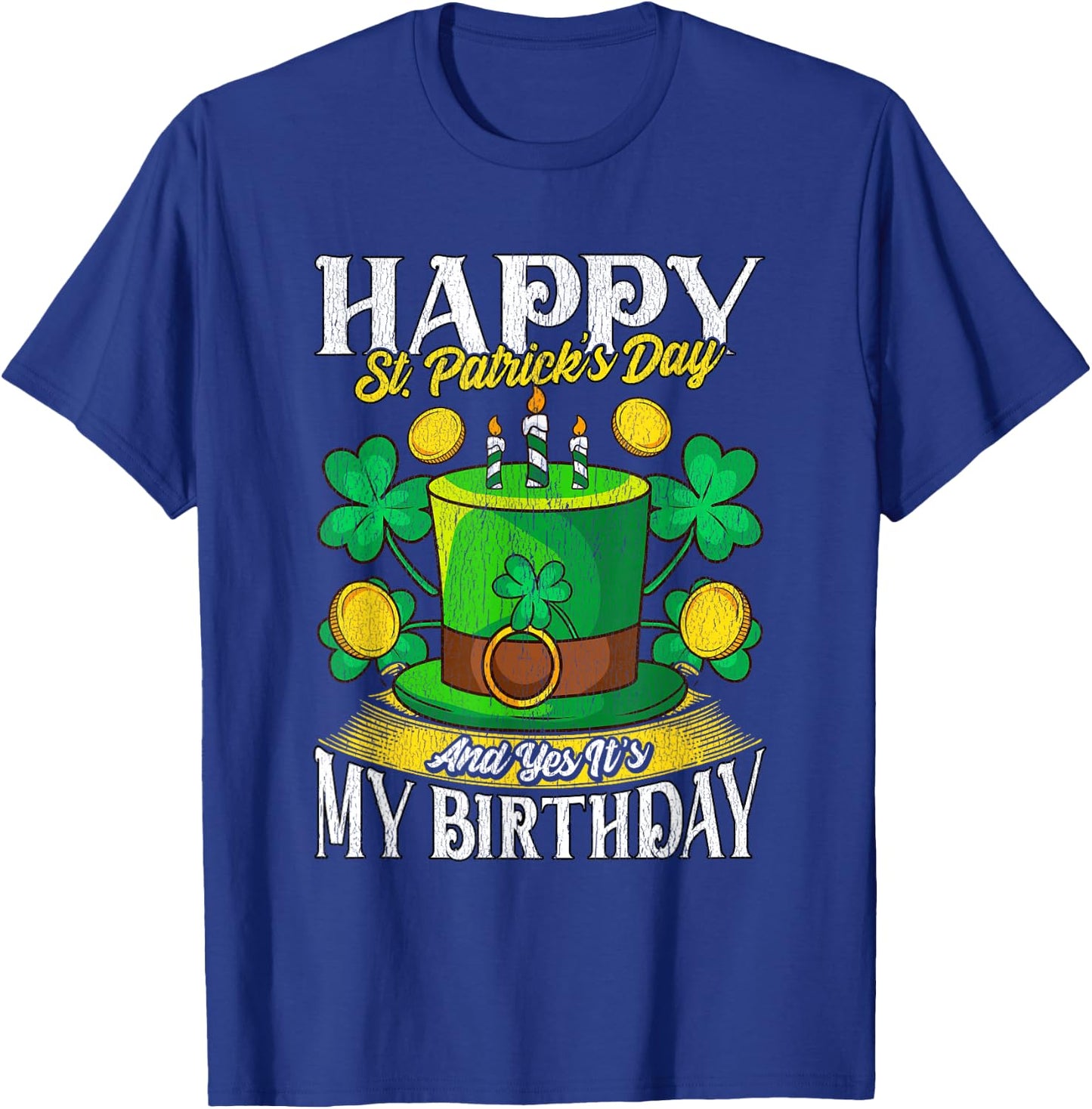 Born On St. Patricks Day Birthday St Patricks Day T-Shirt - T-Shirt | Royal