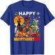 Funny Witch Turkey Santa Great Dane Dog Happy HalloThanksMas T-Shirt - T-Shirt | Royal