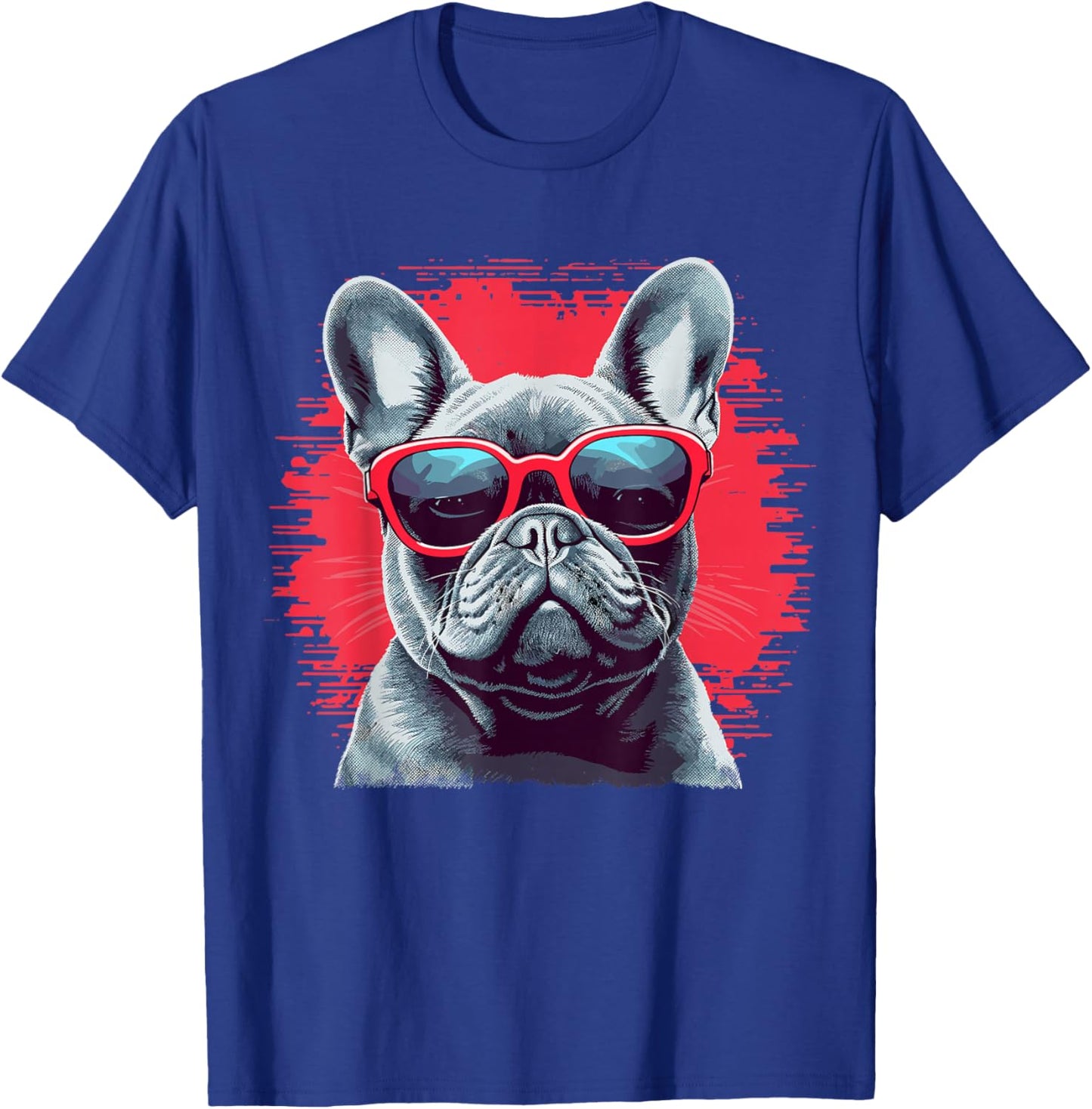 French Bulldog With Sunglasses T-Shirt - T-Shirt | Royal