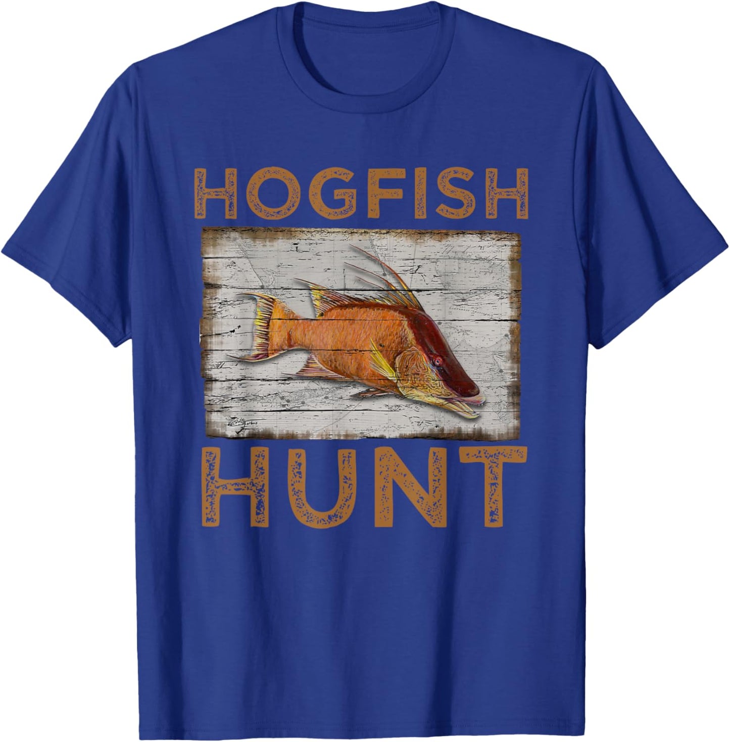 Hogfish Hunt | Funny Spearfishing Gift | Florida Fishing T-Shirt - T-Shirt | Royal