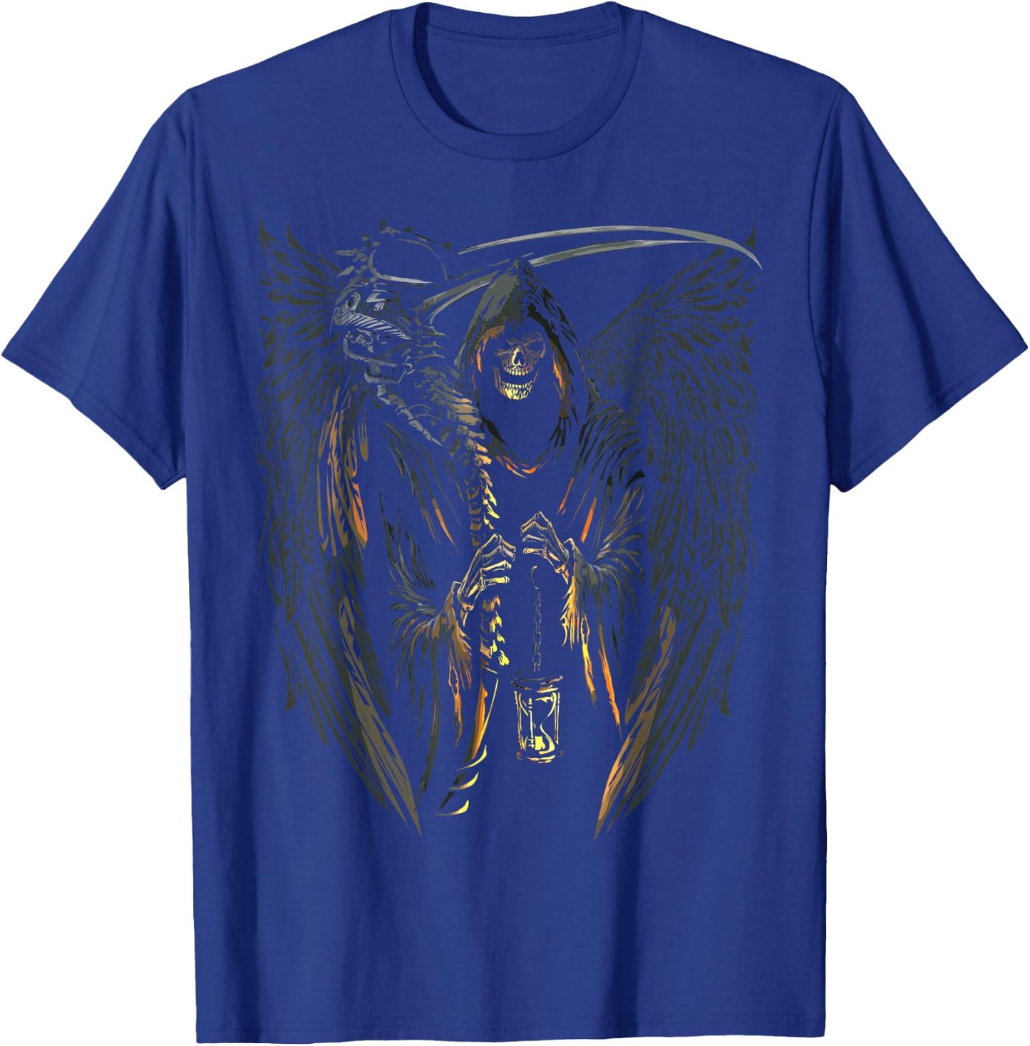 Angel of Death Grim Reaper Scary Halloween Occult Dark Art T-Shirt - T-Shirt | Royal