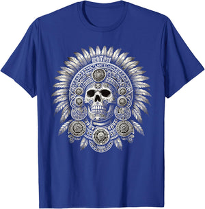 Aztec Mictlantecuhtli Mexican Pride Boxing T-Shirt - T-Shirt | Royal