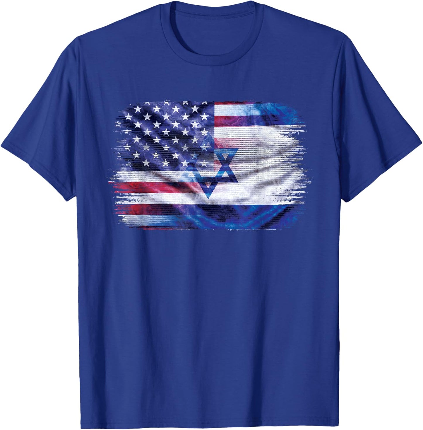 Israeli American Flag Pride Israel USA T-Shirt - T-Shirt | Royal