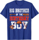 Big Brother Of The Birthday Boy Baseball Bday Family T-Shirt - T-Shirt | Royal