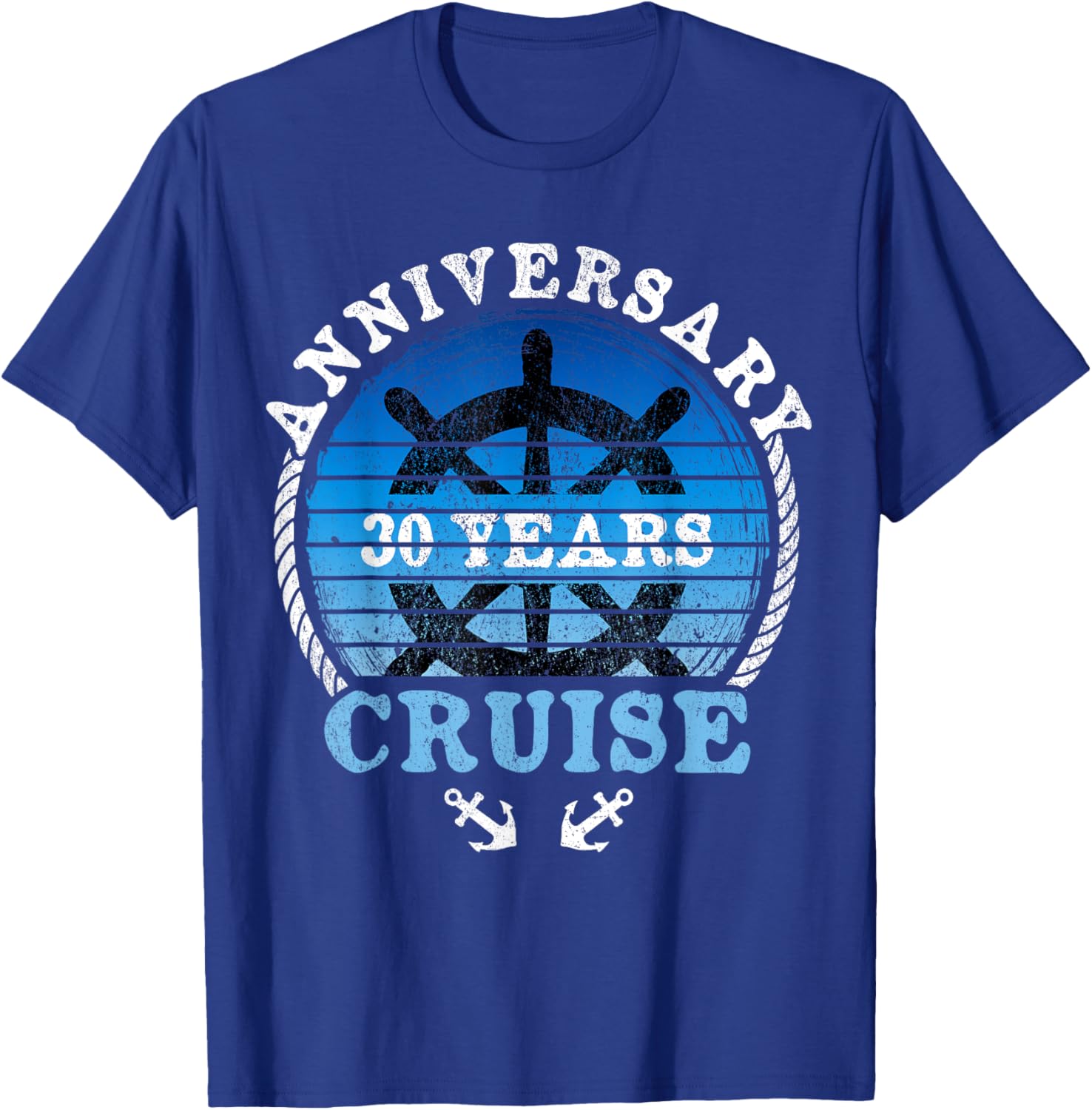 30 Years of Marriage 30th Wedding Anniversary Cruise Ship T-Shirt - T-Shirt | Royal