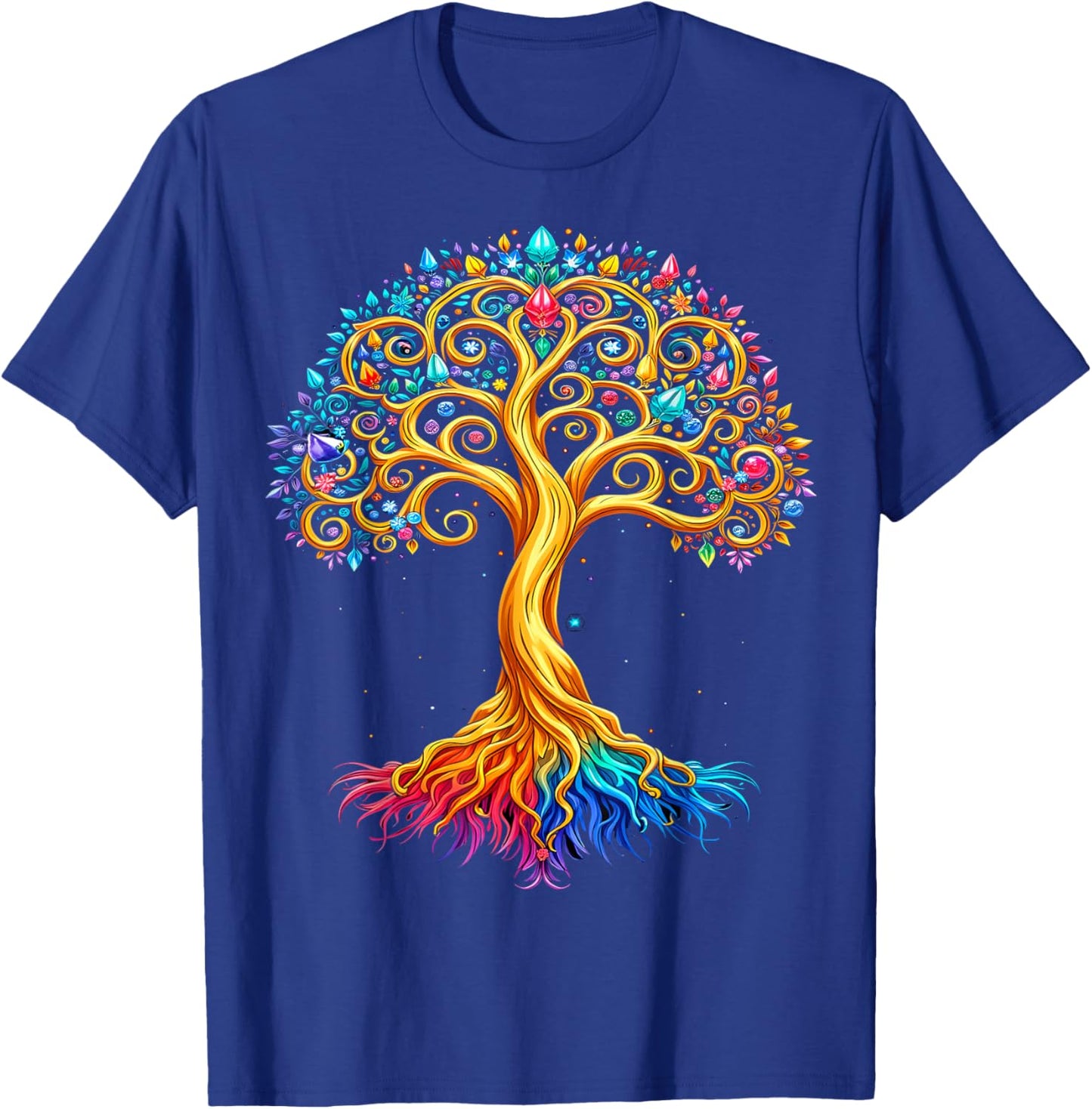Buddha Meditation Tree T-Shirt - T-Shirt | Royal