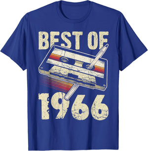 Best of 1966, Audio Kassette, 60. Geburtstag, 60 Jahre alt T-Shirt - T-Shirt | Royal