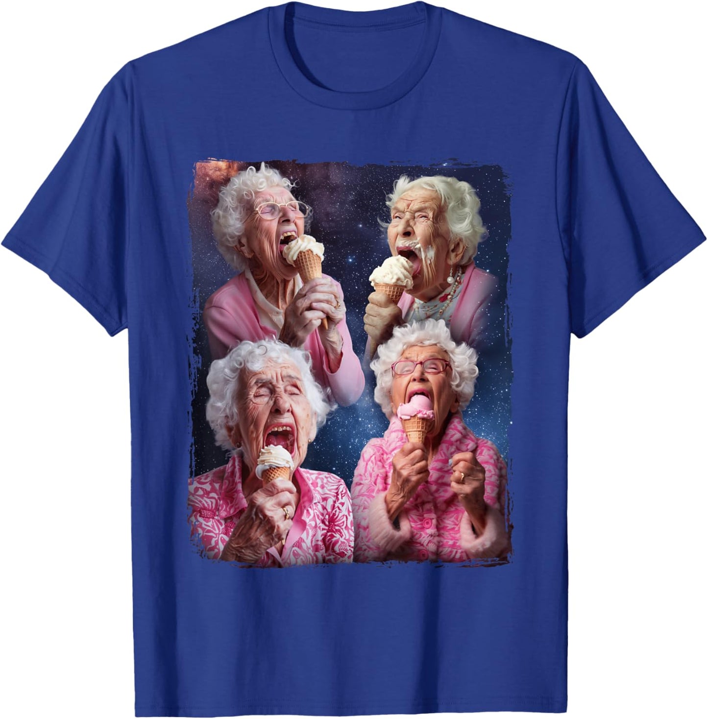 Embarrassing Old Ladies Meme Grandma Grandmother Grandma Licking Ice Cream T-Shirt - T-Shirt | Royal