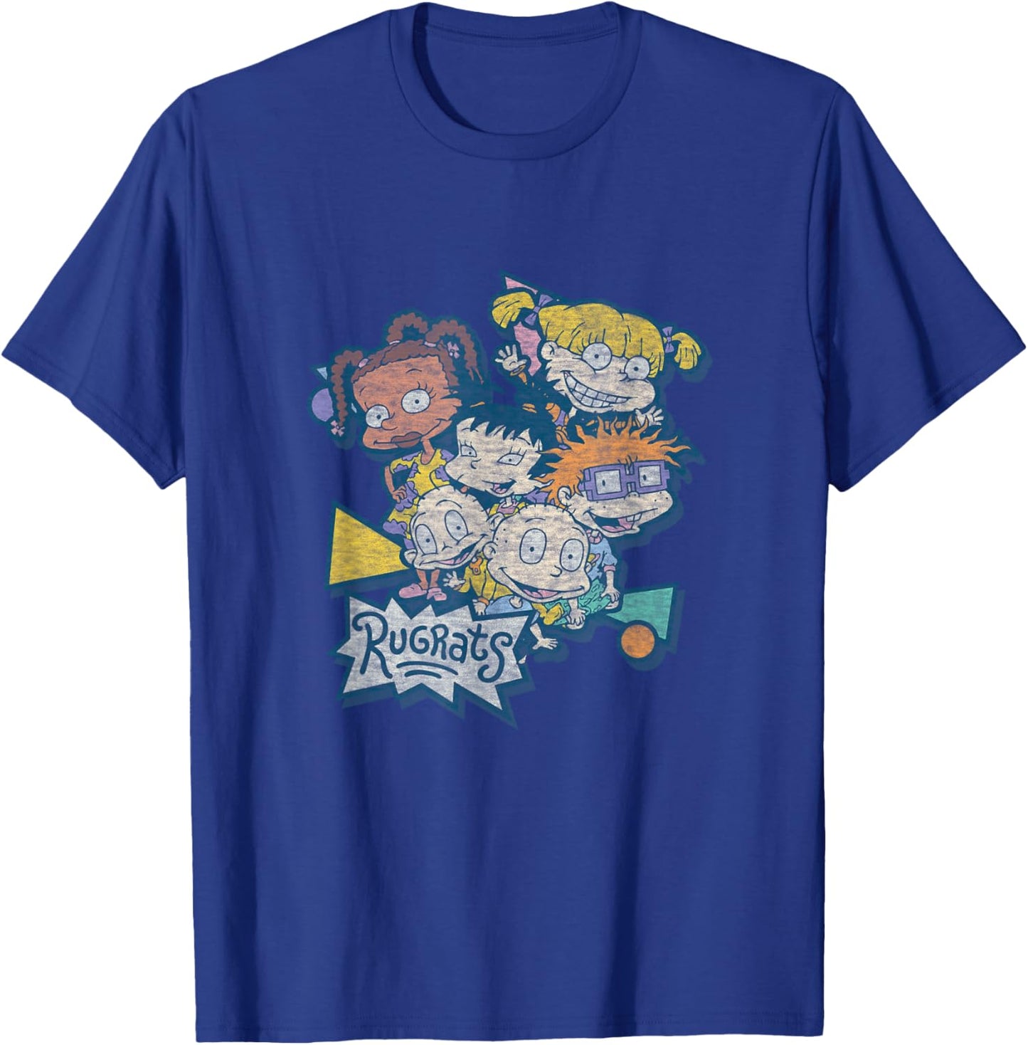 Rugrats Group Neon Shapes Colorful 90s Aesthetic T-Shirt - T-Shirt | Royal