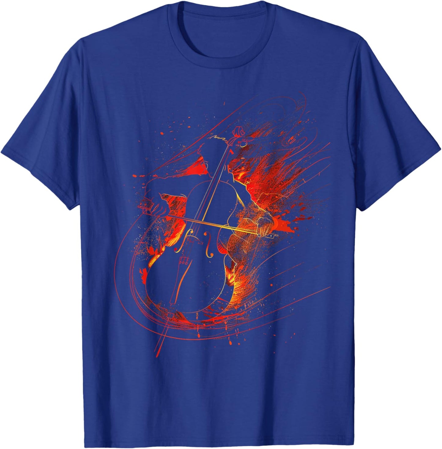 Cello Silhouette T-Shirt - T-Shirt | Royal
