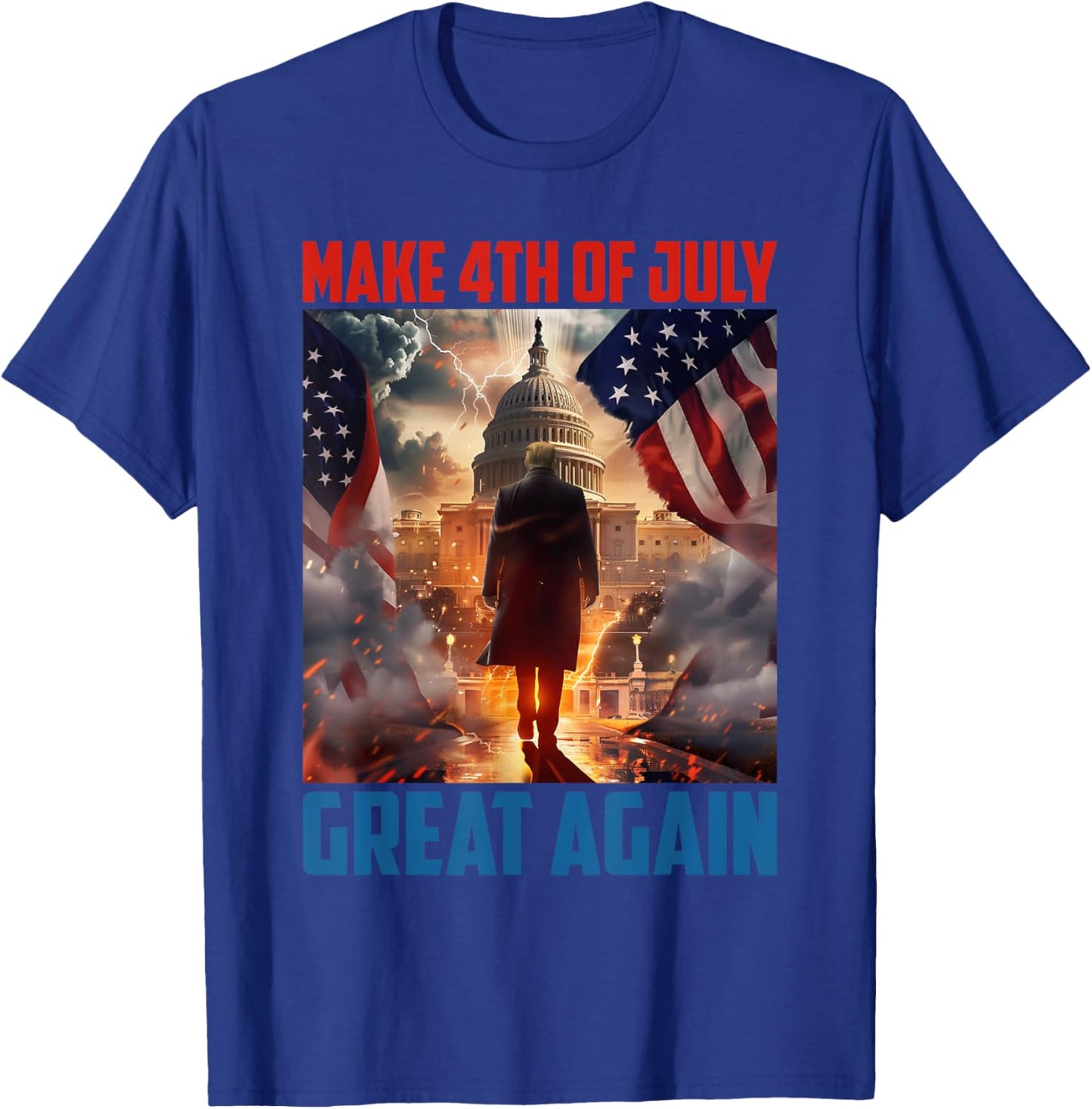 Trump 2024 Make 4th Of July Great Again Independence Day Men T-Shirt - T-Shirt | Royal
